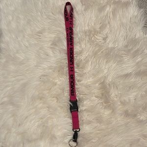 Pink under armour lanyard
